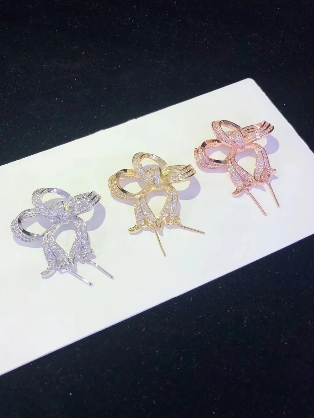 

Y184 Butterfly High Quality Golden plated Paved CZ Necklace Pendant Clasp Cubic Zirconia Jewelry Connector DIY Jewellery Making