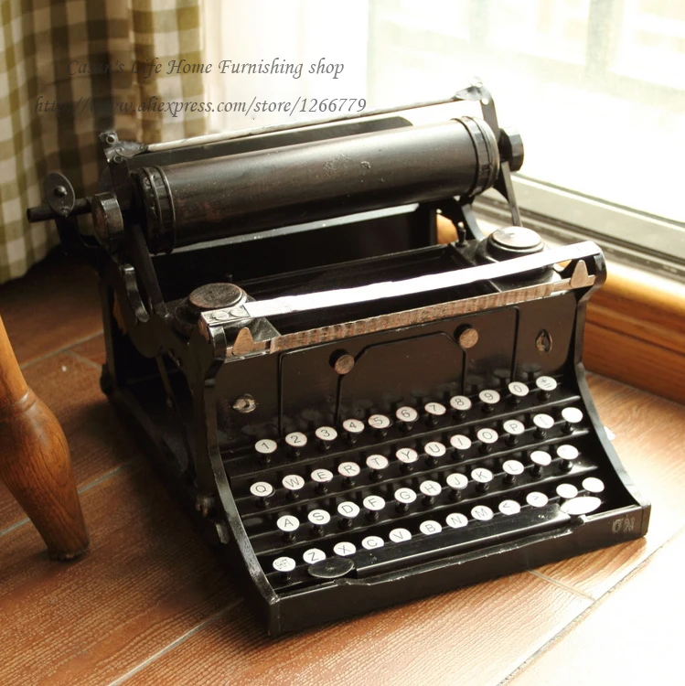 US $36.99 Nostalgia Exquisite Retro Home Do Old Large Size Typewriter Tripod Camera Model Handmade Photo Props Iron Crafts