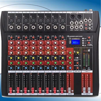 

Professional 8 Channel Digital Compact Mixer Super-slim Stage Conference Home Performance Sound Set Bluetooth USB Mixer
