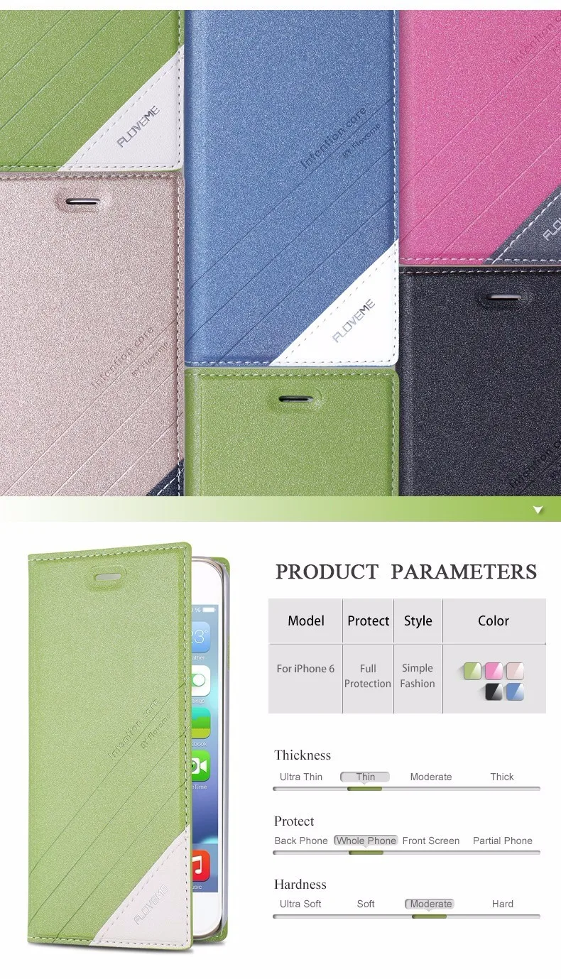 FLOVEME Luxury Ultrathin Flip Leather Phone Case For Apple iPhone 7 4.7 inch Wallet Holster Back Cover Bag For iPhone 7 Plus 5 (2)