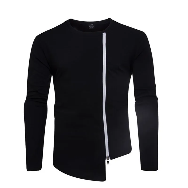 Brand 2018 Solid Color Simple Zipper Cardigan Long Section Hoodies Men Fashion Tracksuit Male Sweatshirt Hoody XXL |