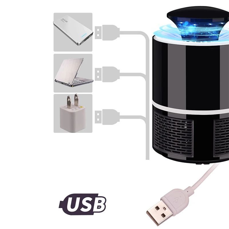 USB ингаляции комаров свет + Мощность переходник комаров свет домашние излучения плагин тихий убийца комаров