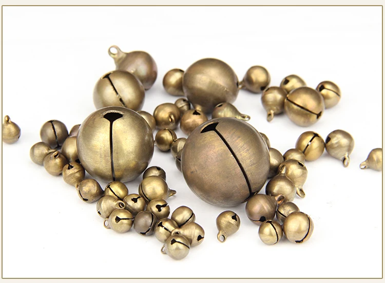 100 pcs Vintage Brass Jingle bells Charm Christmas Pendant Bells Jewelry Pendants charm beads