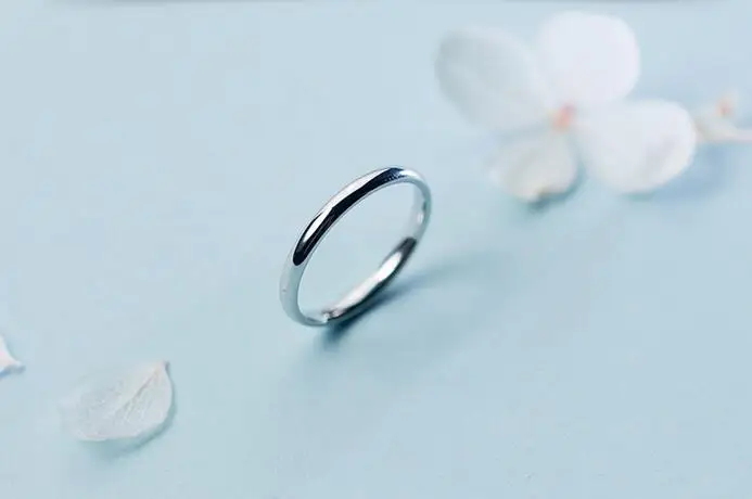 Модное изящное 925 пробы Серебряное ювелирное изделие, тонкое кольцо средней длины выше костяшки, 2 мм ширина, GTLJ1257