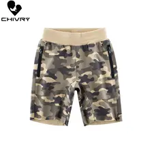 Chivry/ модные камуфляжные шорты для мальчиков хлопковые детские брюки детские штаны для маленьких мальчиков, летние пляжные свободные шорты