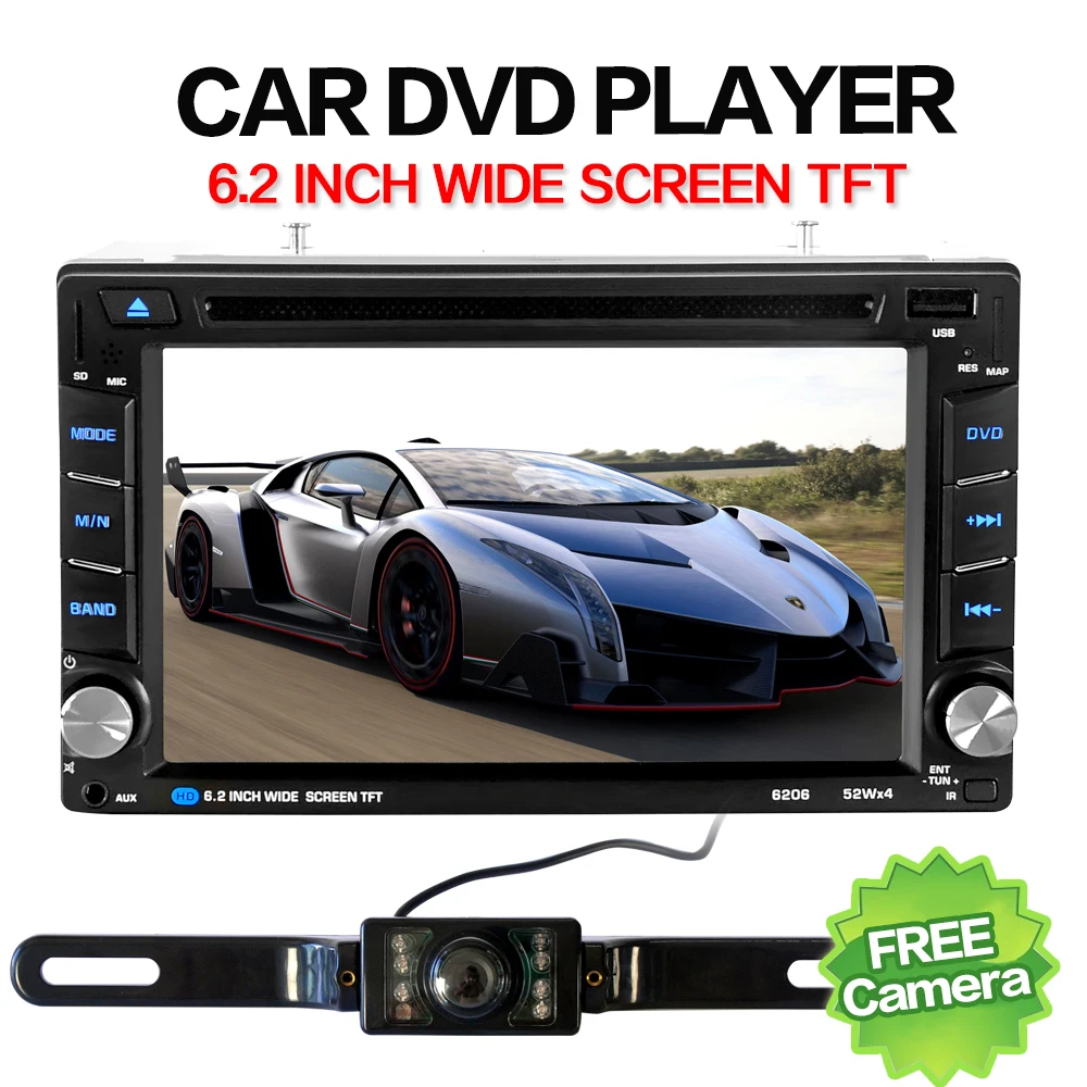 

Car Electronic 2 din Car DVD Player 6.2inch 2din Universal Car Radio In Dash Bluetooth Stereo Video SWC