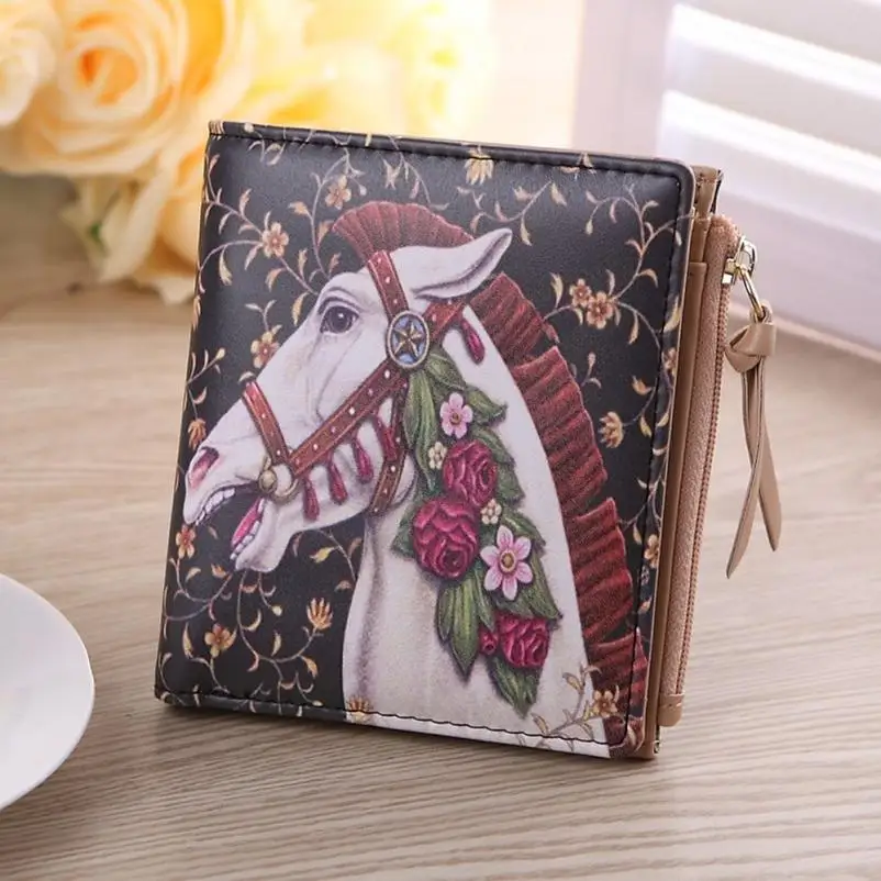 

Maison Fabre Women's Wallet 2018 New Fashion Women Vintage Whitehorse Coin Clip Purse Short Wallet May18 40