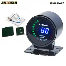 Автомобильный двигатель " 52 мм Цифровой дымчатый 20 светодиодный цифровой измеритель температуры воды с датчиком для Honda 92-95 AF-GA50WAT
