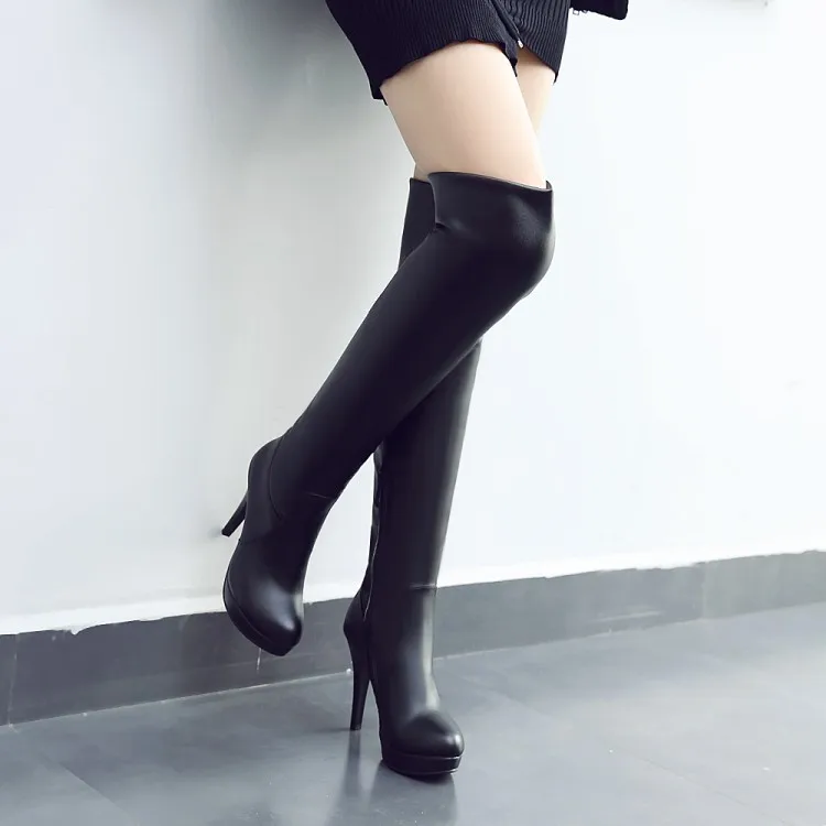 

Customize plus size tube thick heel high-heeled shoes elastic boots  shoes 40 knee-length boots female boots free shipping
