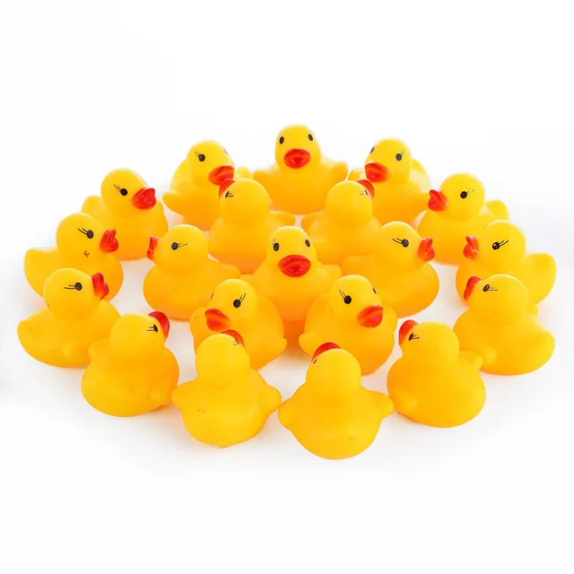 10 Pcs/lot Kawaii Baby Floating Squeaky Rubber Ducks Kids Bath Toys for Children Boys Girls Water Swimming Pool Fun Playing Toy 1