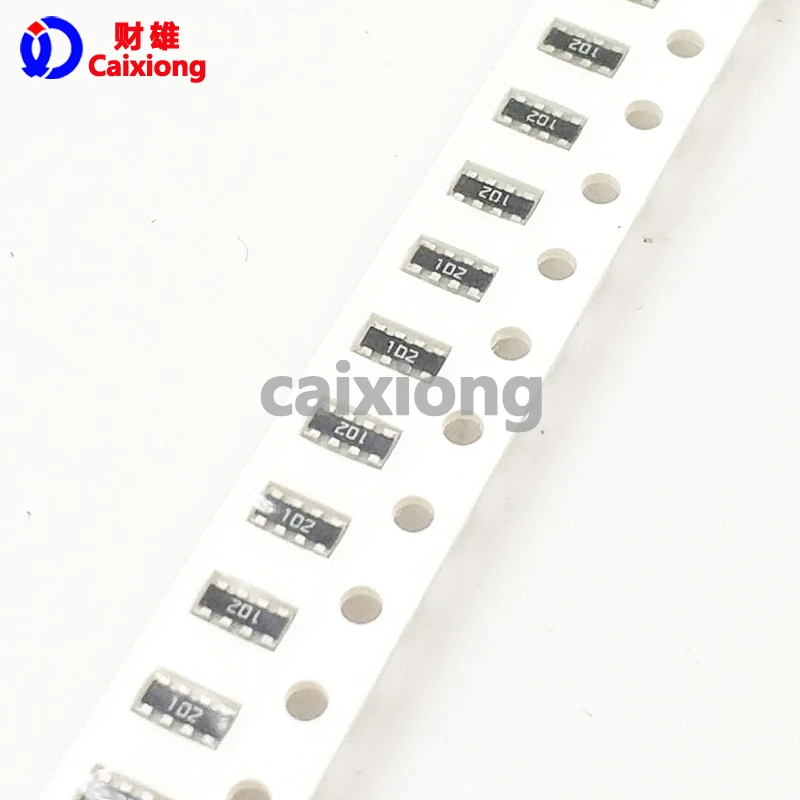 100 pieces Resistor Networks & Arrays Thick Film Chip 8R Network 1206 5% 