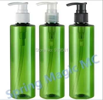 

48PCS x 250ml Green Plastic Cosmetic Container, Press Pump Bottle for Lotion/Shampoo/shower gel Bottle,PET Cosmetic bottle