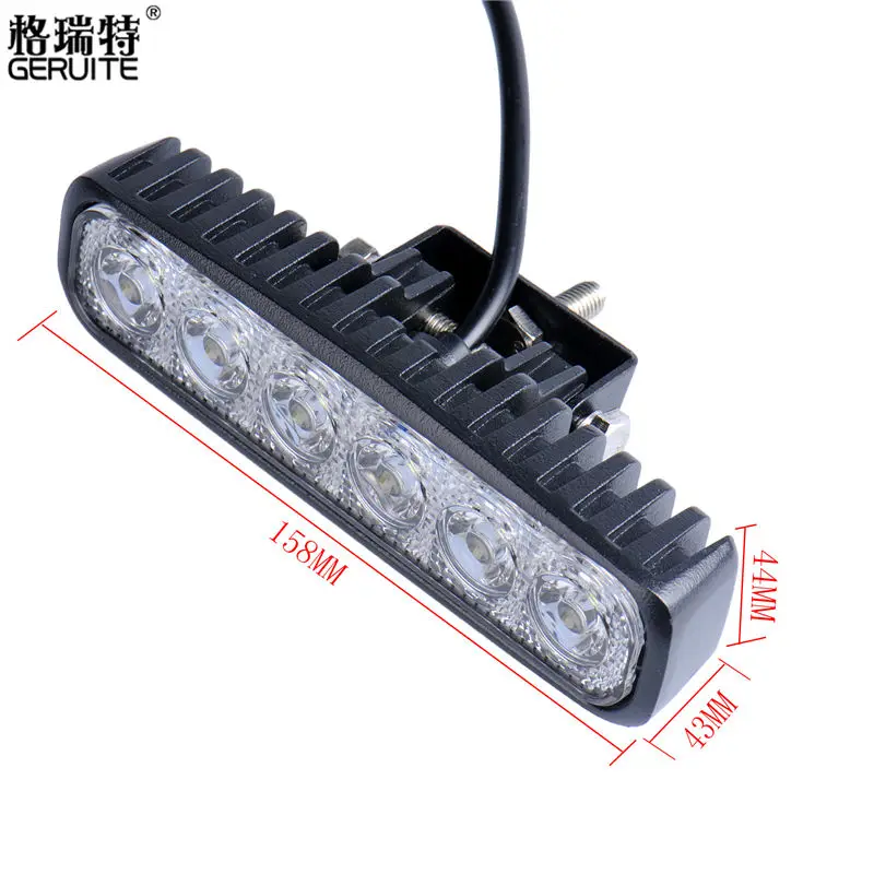 NCW18W-size  GERUITE LED WORK LIGHT