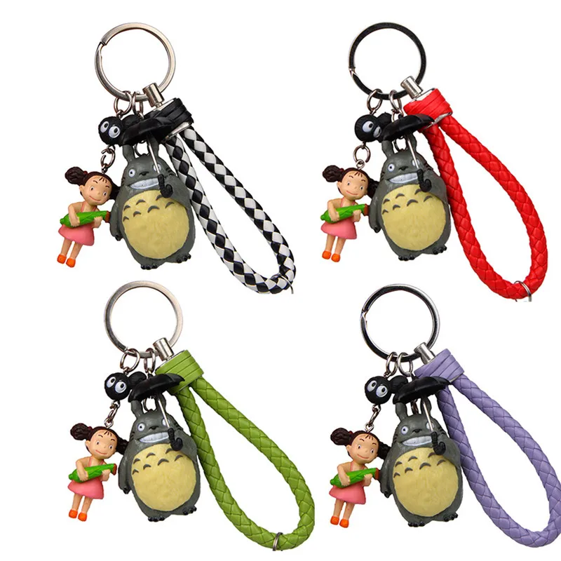

Cute My Neighbor Totoro Keychain Chinchilla Keyrings Pendant fit Bag Charms Purse Accessory for Miyazaki Hayao Comic Fans