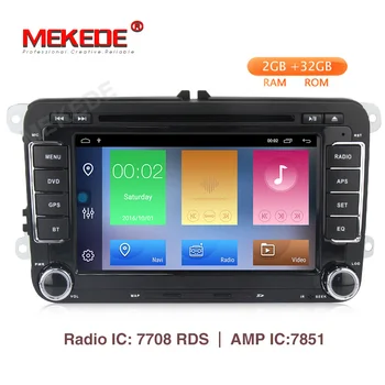 

High-end system! MEKEDE android 9.1 2GB+32GB car dvd player for VW Skoda Octavia 2 golf car gps navigation with free canbus