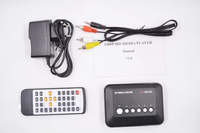 REDAMIGO Mini Full HD1080p H.264 MKV HDD HDMI Media Player Center with HDMI/AV/VGA/ USB/SD/MMC with Remote controller HDDK3