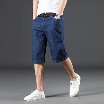 

Jantour Arrival Summer Men cotton Denim Shorts Fashion Loose Casual Short Hole Jeans Shorts Brand Large size28-38 40 42 44