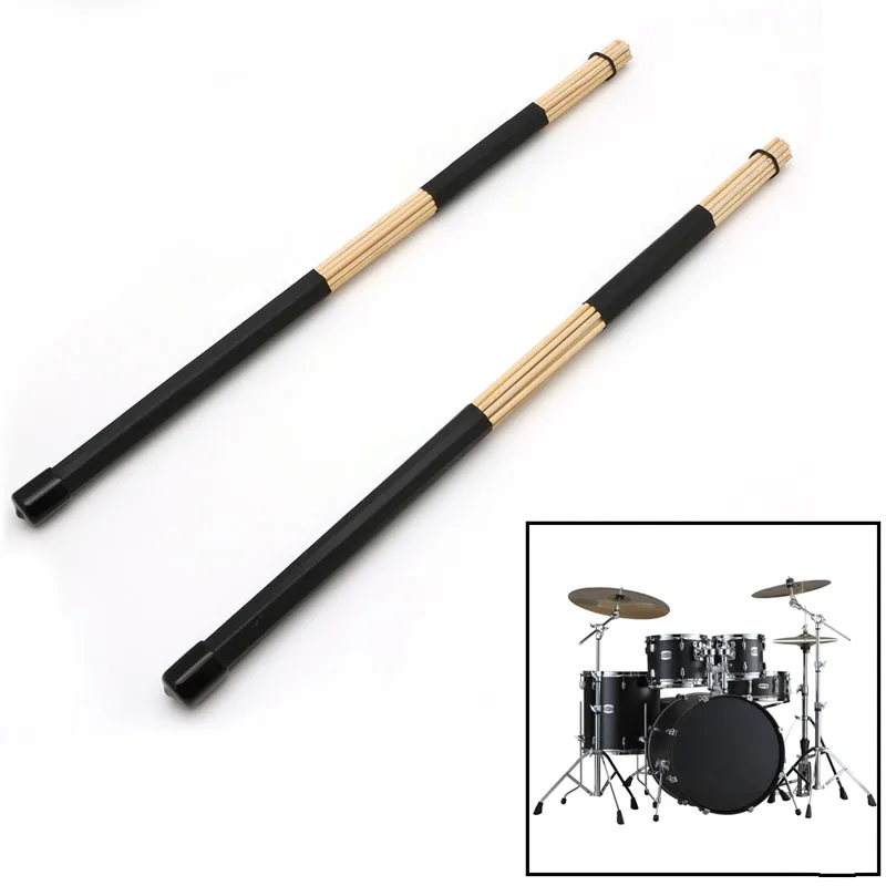 1 Pair Drum Brushes Jazz Drum Sticks Percussion Durable Set Made Of Bamboo 40CMin Parts
