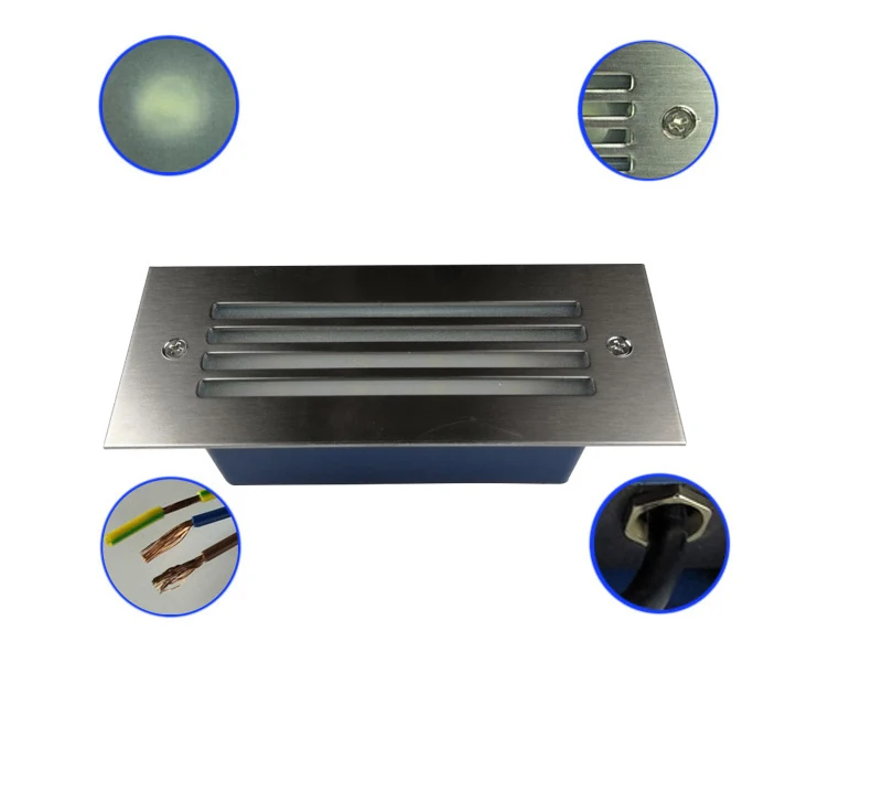 Conduziu a Luz Subterrânea da Escada Lâmpada de Assoalho Exterior Interior Impermeável w 3 5 Lâmpada Chão Jardim Caminho Enterrado Quintal Paisagem Luz - 2 7 High Quality Luzes e Iluminação