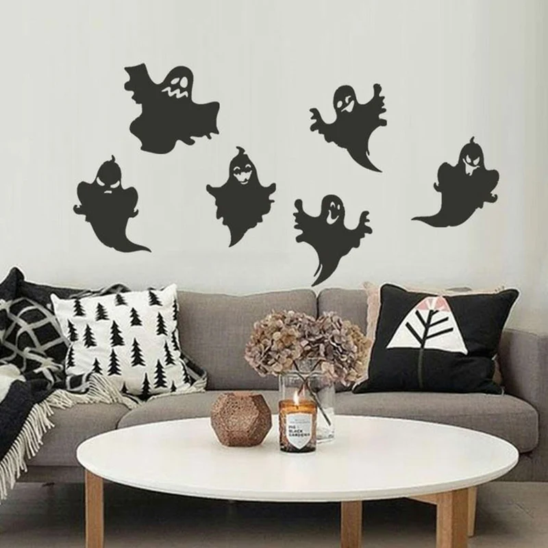 Halloween Ghost Black Bat Decor Decals Creative Popular