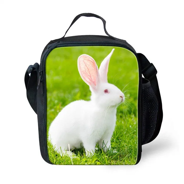 Twoheartsgirl рюкзак с принтом кролика для женщин милый детский сад для маленьких детей Ланчбокс Kawaii Студенческая сумка для девочек сумки для пикника и еды - Цвет: CC2224G
