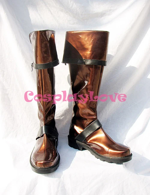 

D.Gray-man Lavi Rabi III Brown Cosplay Shoes Long Boots Hand Made Custom-made For Halloween Christmas CosplayLove