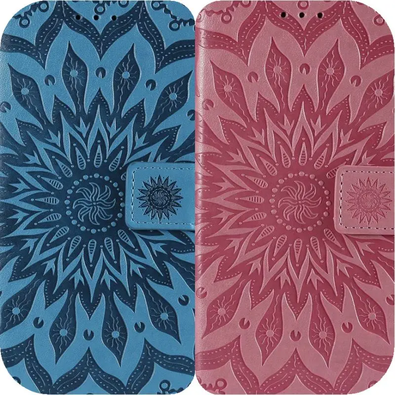 

Mandala Leather Flip Wallet sFor Case Apple iPhone XR X XS Max 6 6S 7 8 Plus 5 5S SE 5G 6G 7G 8G Business Stand Cover Frame E05F