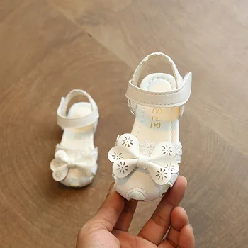 

Summer Children Sandals For Girls Baby Shoes Kids Fashion Soft Bottom Lace Sandals Girl Princess Shoes With Bow Cut-Out Sandals
