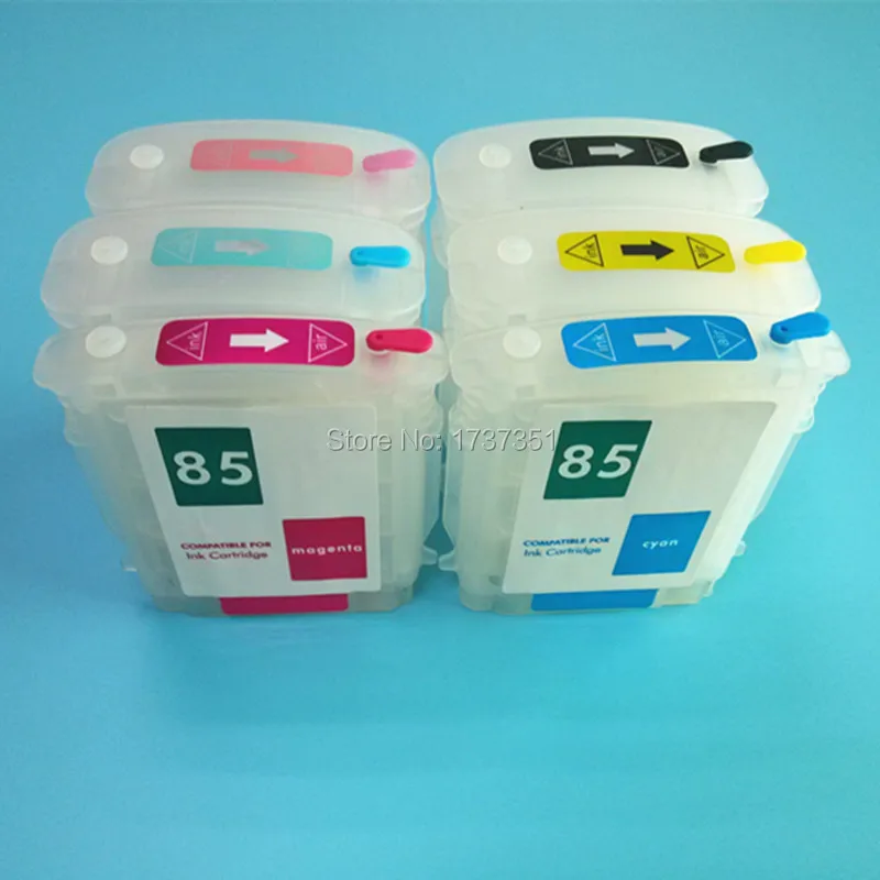 

69ml/28ml 6 Color Empty With Auto Reset Chip For HP84 85 ink Cartridges For HP Designjet 30 90 130 Printer
