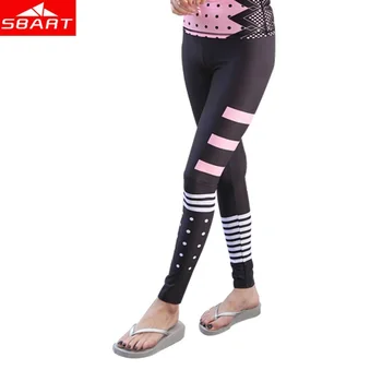 

SBART UV Protection Women Sport Rash Guard Pants Yoga Leggings Bathing Long Swim Pants Lycra Surf Fitness Rashguard Bottom