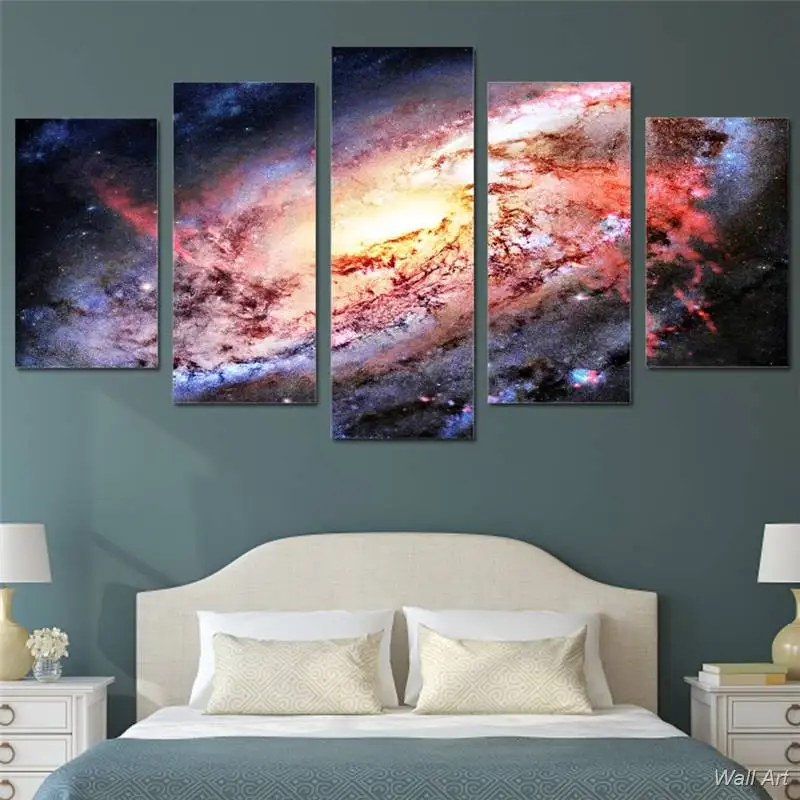 5 шт. настенная Картина на холсте с изображением Вселенной|panel painting|canvas paintingpainting hd