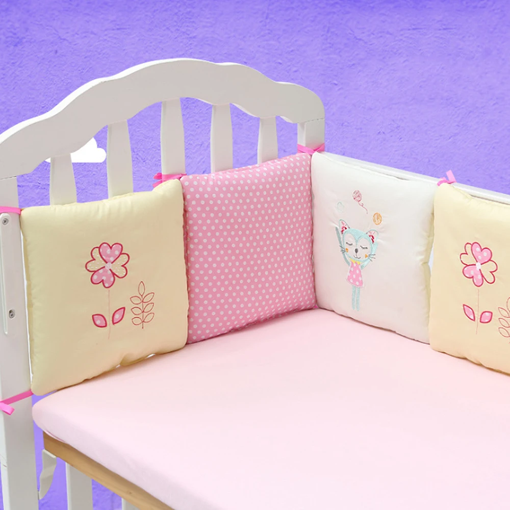 Fundamento do Bebê Berço da Criança dos Desenhos Animados para Infantil Lote Bebê Cama Conjunto Newborn Crib Bumper Protector no 6 Pçs - Mod. 204549 6 Do Bebê Newborn Crib Bumper Protector Bumper