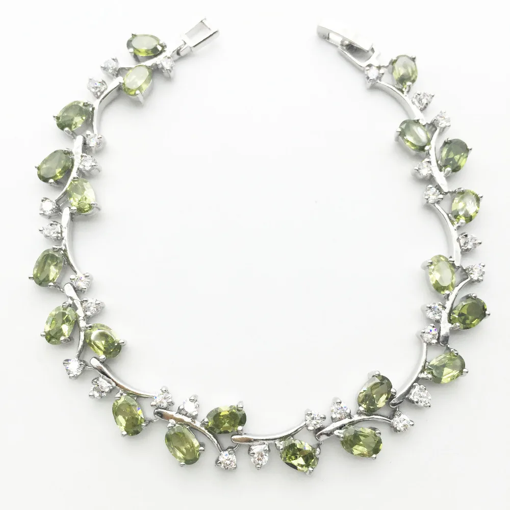 Женский браслет цепочка из серебра 7 5 пробы с фианитом|sterling silver chain bracelet|chain