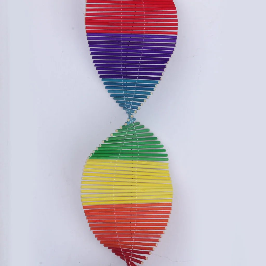 Rainbow Color Spiral Wind Garden Park Tent Charm Hanging Spinner 5 Size 