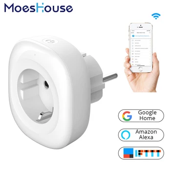 

EU Wifi Smart Socket 5V USB Output with Mobile APP Remote Control can Works with Amazon Alexa Google Home for Smart home