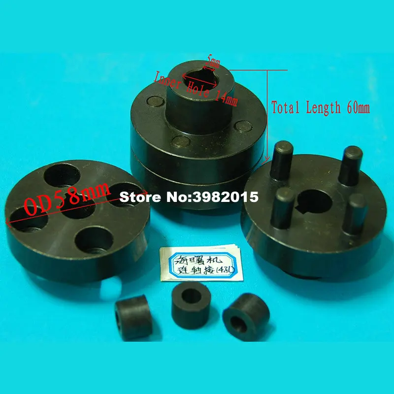 Steel Shaft Coupler Coupling for Three Phase Asynchronous Motor OD58 Length60mm Wire Cut Machine | Инструменты