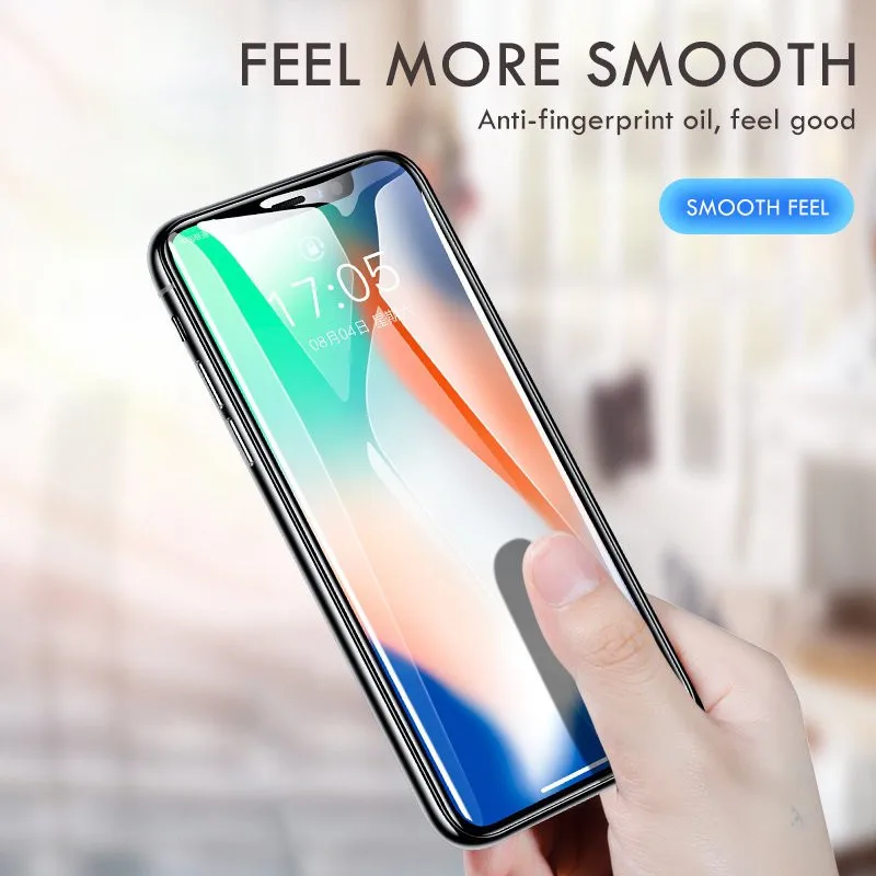 Закаленное стекло протектор экрана для iPhone X XS XR 10 полное покрытие 5D изогнутая