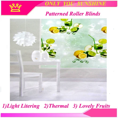 

Free Shipping! THERMAL WINDOW LOVELY FRUITS PATTERNED ROLLER BLIND SHADE BLOCK SUN 200CM DROP---MADE TO MEASURE