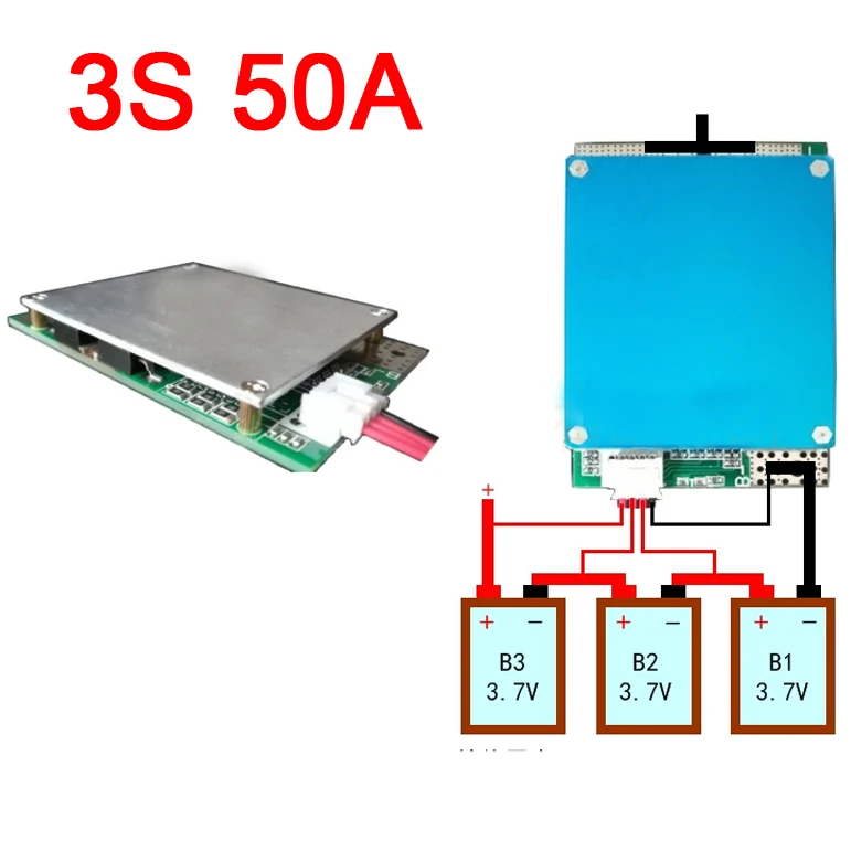 3S 12V 100A 50A 24A w/баланс литий-ионная литиевая батарея Защитная плата большой ток 18650 BMS модуль для электрических инструментов