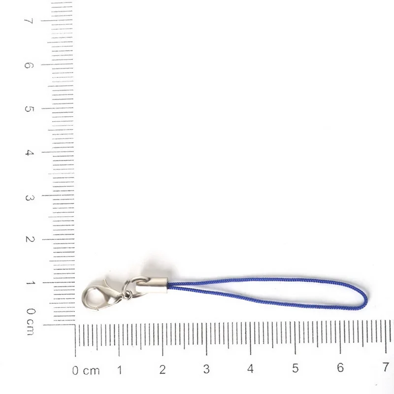 100 шт цветные шнурки для сотового телефона, шнуры для мобильного телефона, шнуры для мобильного телефона, шнуры для ключей с застежкой-омаром, шнуры для ювелирных изделий - Цвет: Dark Blue