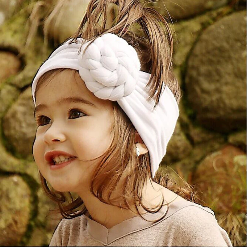 

Ruoshui Baby Knot Headband Solid Elastic Headband Newborn Turban Head Wrap Flower Hairband Hair Accessories Infant Headwear