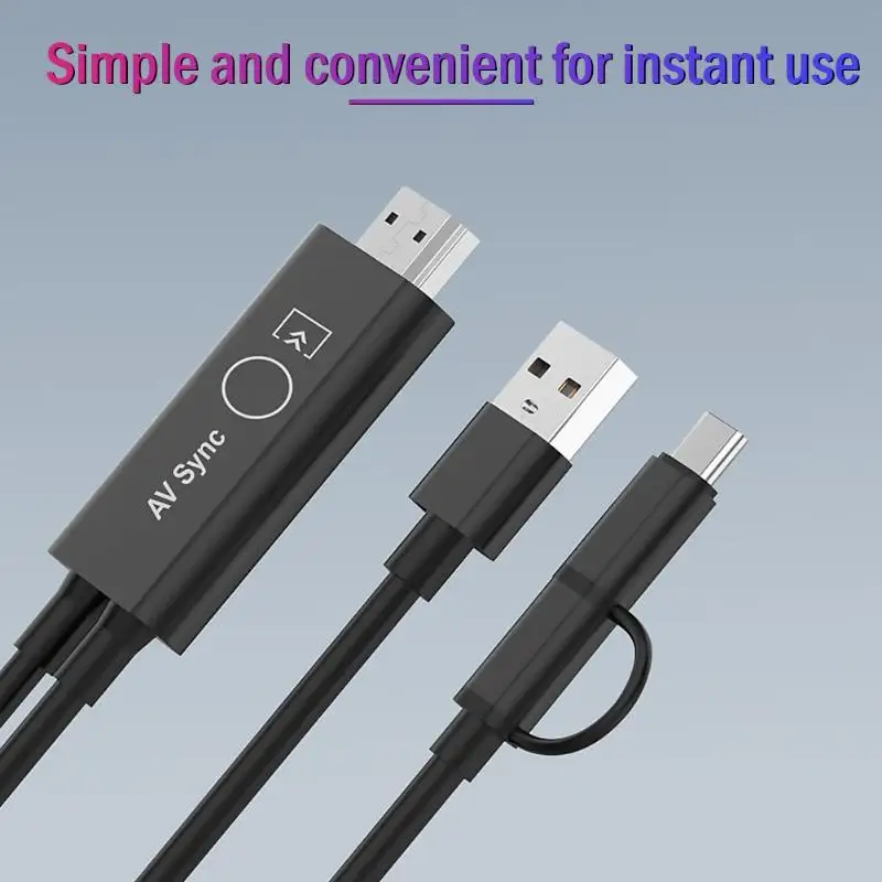 3 in 1 Adapter cable Type-C/Micro USB/USB to HDMI HDTV Adapter Cable w/Bluetooth Connection 1.8m multi-funtion Data Line