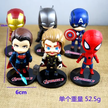 

Avenger League Iron Man America Captain Thor can move Model hands Office Boy Animation Cake Deck