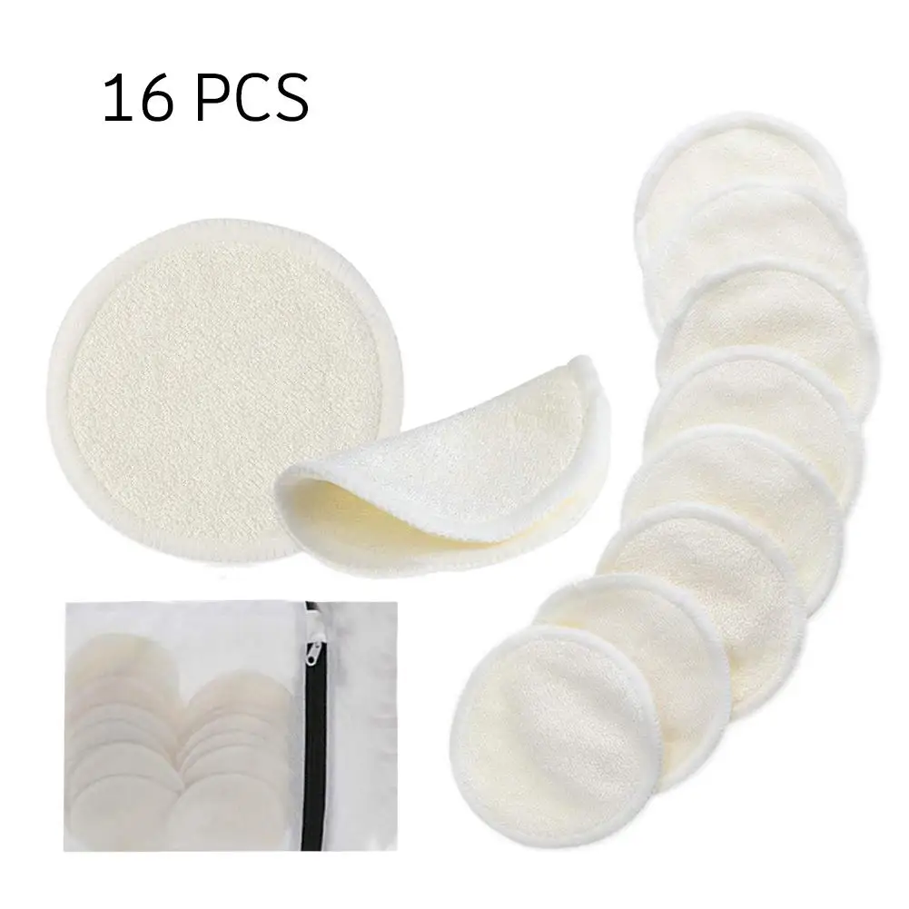 

16Pcs Double-layer Makeup Remover Pads Cotton Soft Reusable Skin Care Face Wipes Washable Deep Cleansing Cosmetics Tool