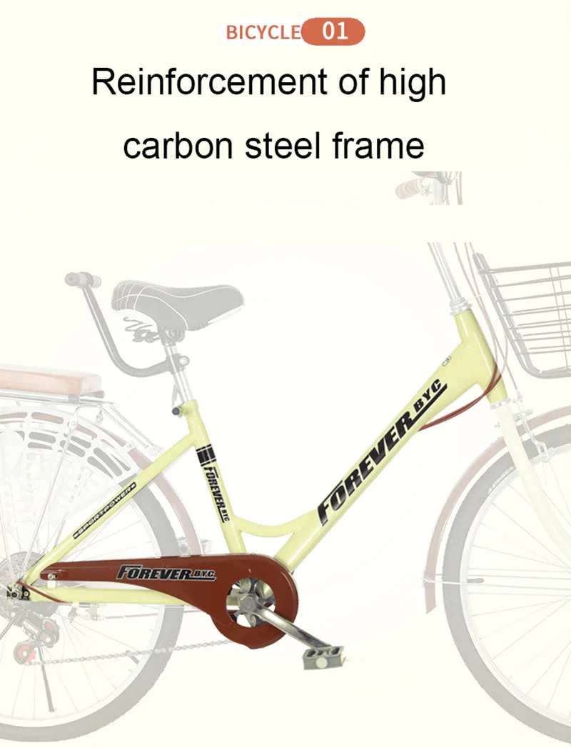 Top 24 Inch Speed Change Adult Bicycle Male And Female Student Bicycle Ordinary Commuter Bike 2