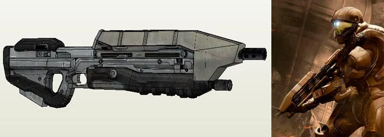 1:1 82 см войны человека MA5D винтовка Бумажная модель Руководство DIY не может быть запущен