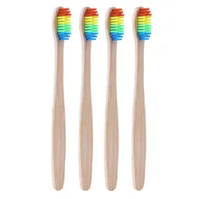 1 шт./4 шт. зубная щетка с радужной головкой es отбеливание зубов бамбуковая зубная щетка для ухода за полостью рта инструменты зубная щетка "Радуга" инструмент для отбеливания зубов