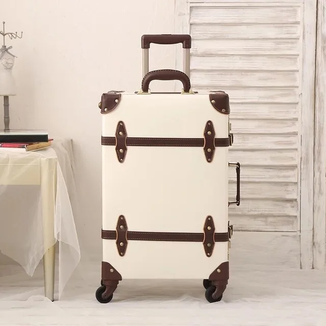 2" 22" 2" Дюймов ПУ кожа тележки чемоданы и дорожные сумки valise cabine valiz koffer maletas чемодан носить на колесах багаж - Цвет: Коричневый