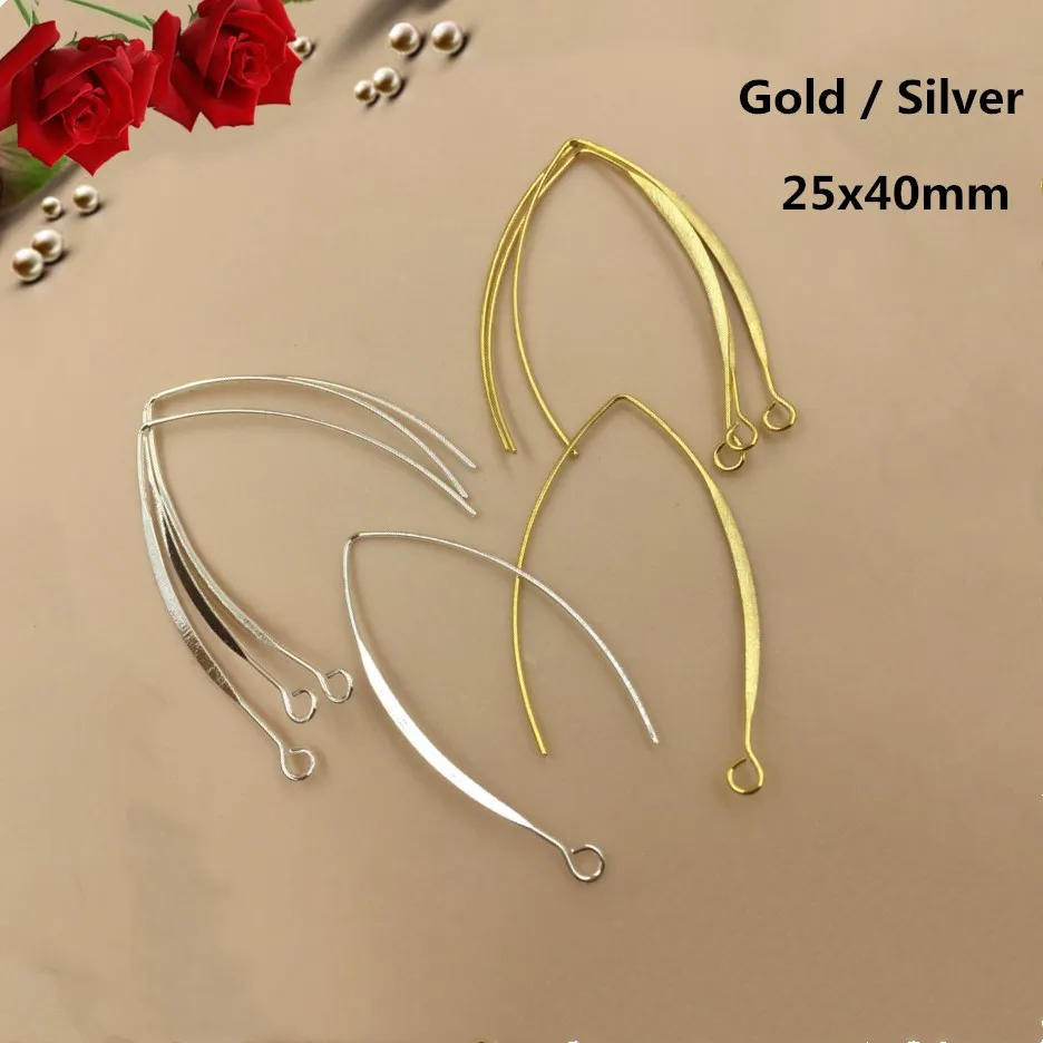 New Fashion 50pcs Simple V Shaped Ear Hook/Earring Accessories