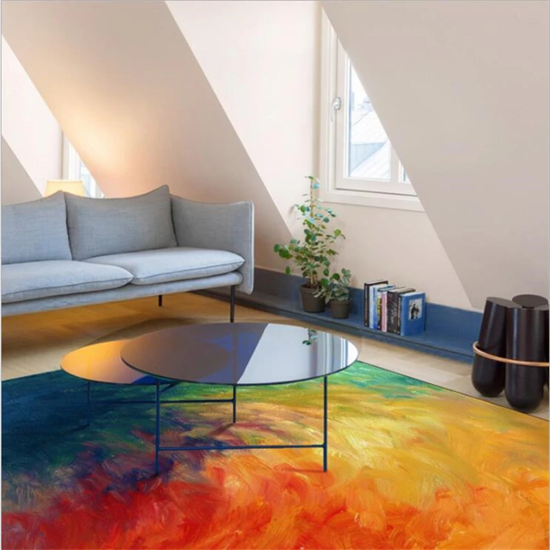 - New Modern Soft Nylon Colorful Large Carpets For Living Room Bedroom Kid Room Rugs Home Carpet Floor Door Mat Fashion Area Rug